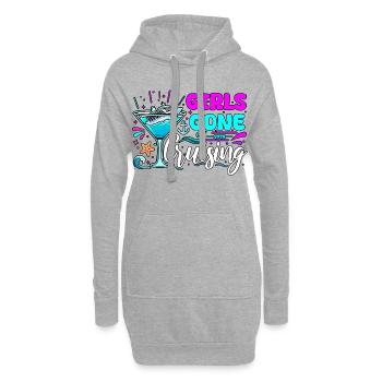 Voyage de vacances en famille Girls Partis en Croisière 2026 - Sweat-shirt à capuche long Femme - gris chiné - Devant