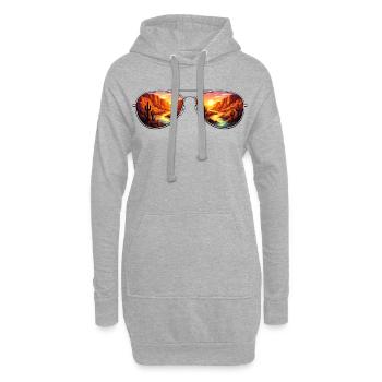 Desert Canyon Sunset Aviator - Hoodie-Kleid - Grau meliert - Vorne