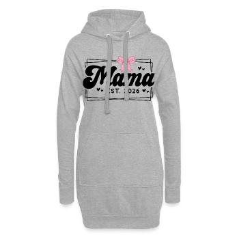 mama est 2026 - Hoodie-Kleid - Grau meliert - Vorne