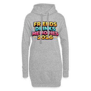 Pinata Party 2026 - Hoodie-Kleid - Grau meliert - Vorne