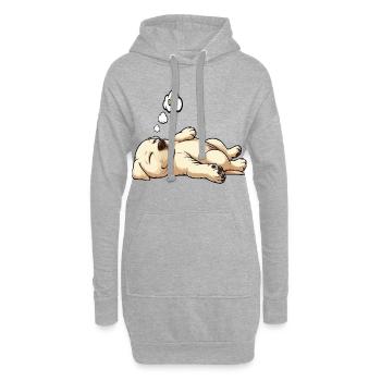 Labrador Labrador propriétaire Labrador lover - Sweat-shirt à capuche long Femme - gris chiné - Devant
