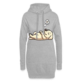 Labrador Labrador propriétaire Labrador lover - Sweat-shirt à capuche long Femme - gris chiné - Devant