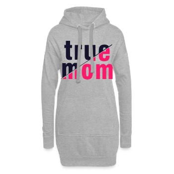 Wahre Mama Mutter Liebe Authentizitätskunst - Hoodie-Kleid - Grau meliert - Vorne