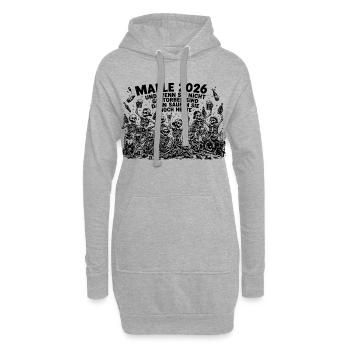 Malle 2026 und wenn sie nicht gestorben sind dann - Hoodie-Kleid - Grau meliert - Vorne