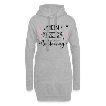 Erster Muttertag Baby - Hoodie-Kleid - Grau meliert - Vorne