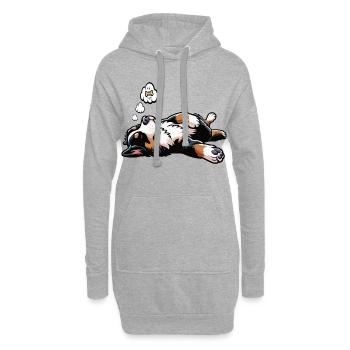 Appenzeller Sennenhund Sennenhunde Sennenhundmama - Hoodie-Kleid - Grau meliert - Vorne