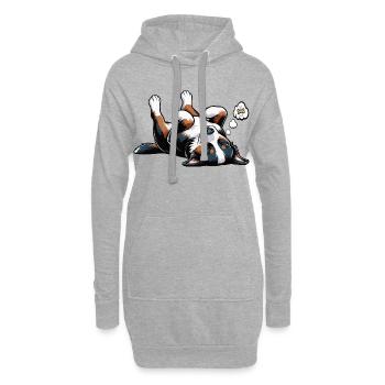 Appenzeller Sennenhund Sennenhunde Sennenhundmama - Hoodie-Kleid - Grau meliert - Vorne