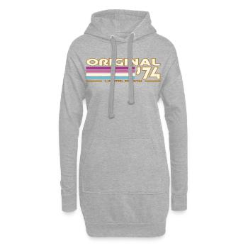 Originale 74er Vintage-Streifen - Hoodie-Kleid - Grau meliert - Vorne