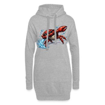 Tabbing Cancer - Sweat-shirt à capuche long Femme - gris chiné - Devant
