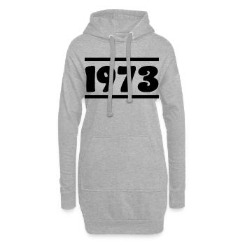 1973 Geburtstag 1973  - Hoodie-Kleid - Grau meliert - Vorne