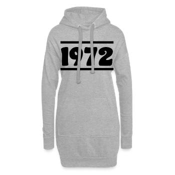 1972 Geburtstag 1972  - Hoodie-Kleid - Grau meliert - Vorne
