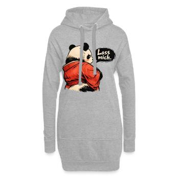 Beleidigter Panda „Lass mich“ Ukiyo-e Girlfriend - Hoodie-Kleid - Grau meliert - Vorne
