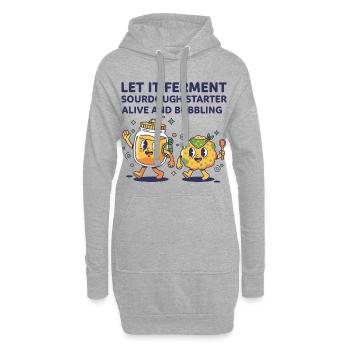 Levain : laissez fermenter le levain vivant - Sweat-shirt à capuche long Femme - gris chiné - Devant