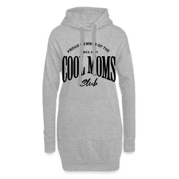 Cool moms club - Stolzes Mitglied - Mama 2027  - Hoodie-Kleid - Grau meliert - Vorne