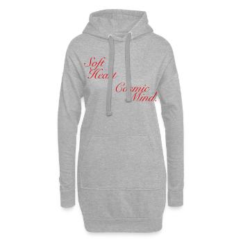 Soft Heart Cosmic Mind - Sweat-shirt à capuche long Femme - gris chiné - Devant