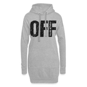 OFF To Be Myself Shirt - Mental Health Matters Tee - Sweat-shirt à capuche long Femme - gris chiné - Devant