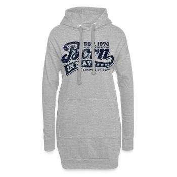 Born in May 1976 - Geburtstag - Geschenk - Hoodie-Kleid - Grau meliert - Vorne