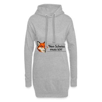 Nen Scheiss muss ich - Hoodie-Kleid - Grau meliert - Vorne
