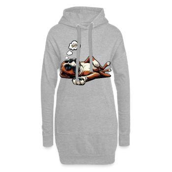 Boxer Boxer Porte-boxeurs Boxer Chien Boxer Propriétaire de boxer Fan boxer - Sweat-shirt à capuche long Femme - gris chiné - Devant