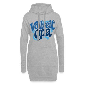 Vollzeit Opa | Großmutter Geschenk - Hoodie-Kleid - Grau meliert - Vorne