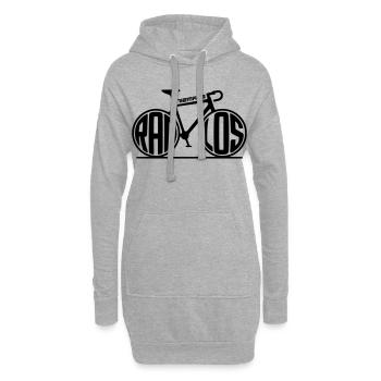 Fahrrad - Niemals radlos - Hoodie-Kleid - Grau meliert - Vorne