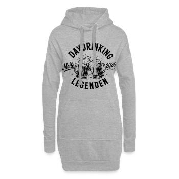 Malle 2026 Daydrinking Legends Mallorca 2026 - Sweat-shirt à capuche long Femme - gris chiné - Devant