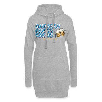 Garmisch Partenkirchen in Bayern Bier Design - Hoodie-Kleid - Grau meliert - Vorne