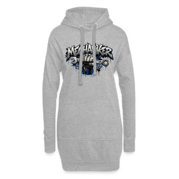 Mechaniker Kraft - Handwerk mit Schrauben - Hoodie-Kleid - Grau meliert - Vorne