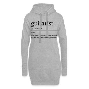 Definition Gitarrist Humor Musiker Geschenk - Hoodie-Kleid - Grau meliert - Vorne