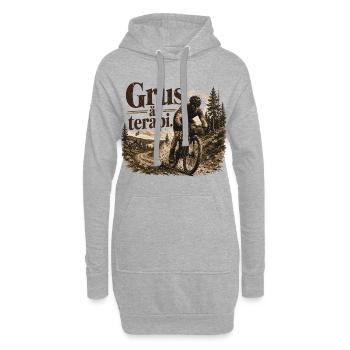 Gravel Bike : Le Gravier est une Thérapie - Sweat-shirt à capuche long Femme - gris chiné - Devant