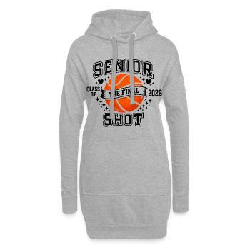 Senior 2026 Basketball – Die letzte Wurfklasse - Hoodie-Kleid - Grau meliert - Vorne
