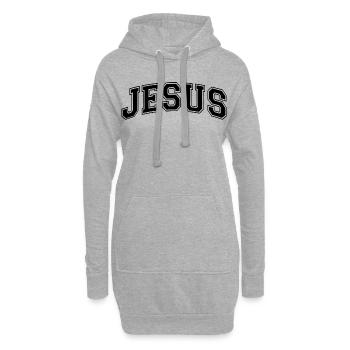 Jesus | Liebe | Glaube | Geschenk - Hoodie-Kleid - Grau meliert - Vorne