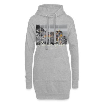 Cinque Terre Vernazza in Italien Vintage Souvenir - Hoodie-Kleid - Grau meliert - Vorne