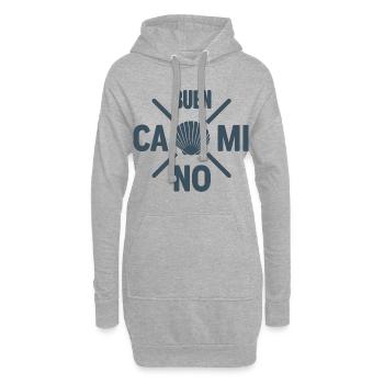 Buen Camino 2026 | Jakobsweg, Pilger, Santiago - Hoodie-Kleid - Grau meliert - Vorne