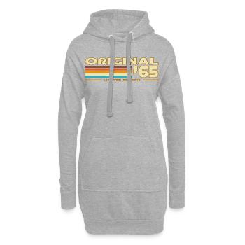 Original 65 Rayures Rétro - Sweat-shirt à capuche long Femme - gris chiné - Devant