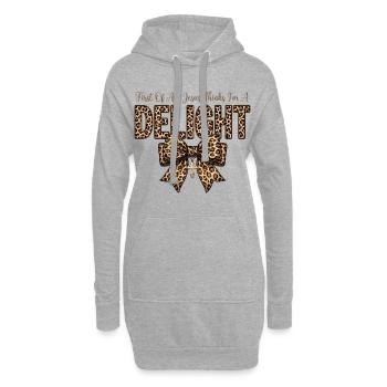 Zunächst einmal denkt Jesus, ich bin eine Freude - Hoodie-Kleid - Grau meliert - Vorne