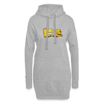 Hafen Hamburg Flaggen-Design - Hoodie-Kleid - Grau meliert - Vorne