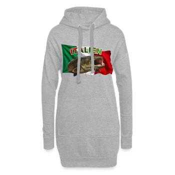 Wels Angeln Italien - Po Monster - Hoodie-Kleid - Grau meliert - Vorne