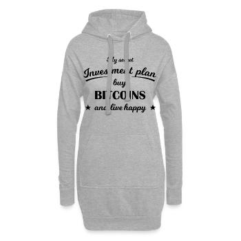 Bitcoin Investment Plan - Hoodie-Kleid - Grau meliert - Vorne