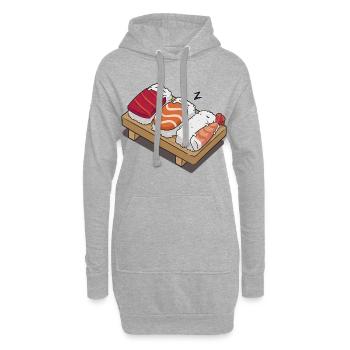 Baby-Sushi - Hoodie-Kleid - Grau meliert - Vorne
