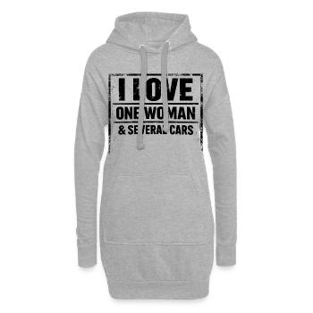 T-Shirt Humor Auto Leidenschaft Mechaniker Auto - Hoodie-Kleid - Grau meliert - Vorne