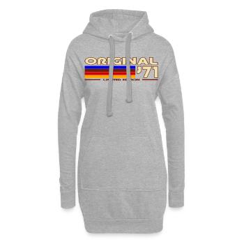 Original 71 Rainbow Retro Badge - Sweat-shirt à capuche long Femme - gris chiné - Devant