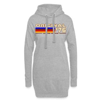 Originale 76er Vintage Rainbow Stripes - Hoodie-Kleid - Grau meliert - Vorne