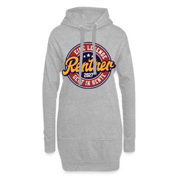 Rentner 2027 - Hoodie-Kleid - Grau meliert - Vorne