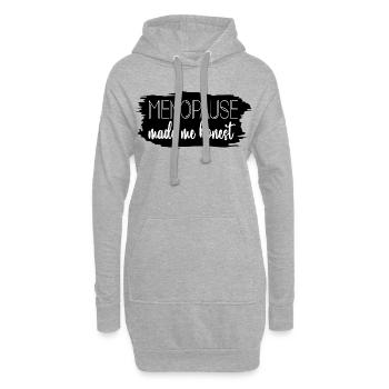 Frauen in den Wechseljahren – Ehrlichkeit - Hoodie-Kleid - Grau meliert - Vorne