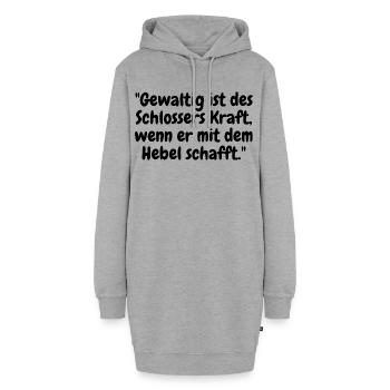 Schlosser Elektriker Weisheiten Werkstatt Humor - Hoodie-Kleid - Grau meliert - Vorne