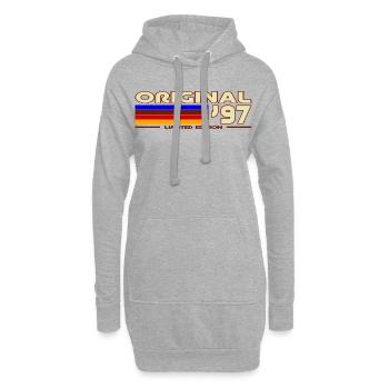 Original97 Retro-deutsche Flagge - Hoodie-Kleid - Grau meliert - Vorne