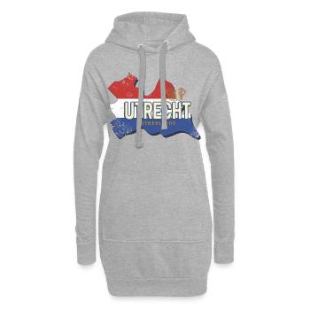 Utrecht aux Pays-Bas Souvenir Rétro Holland - Sweat-shirt à capuche long Femme - gris chiné - Devant