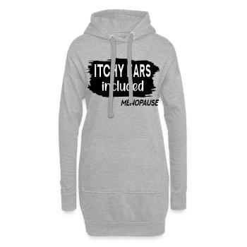 Juckende Ohren in den Wechseljahren - Hoodie-Kleid - Grau meliert - Vorne