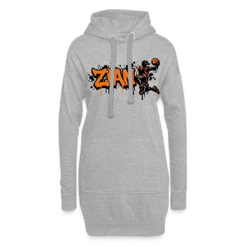 Zian Graffiti Dunk Orange - Hoodie-Kleid - Grau meliert - Vorne